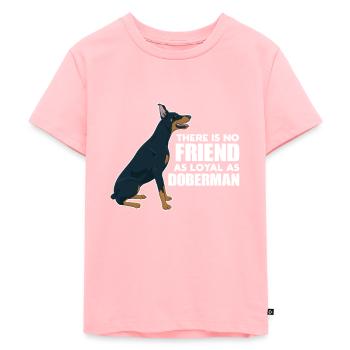 Doberman Dog Dogs Pet Gift - Kids Premium Organic T-Shirt - rose - Front - AI Model Kid Female (0cm)