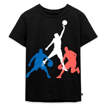 Basketball Basketball Spieler Unterstützer - Kinder Premium Bio T-Shirt - Schwarz - Vorne - Mikhail (115cm)