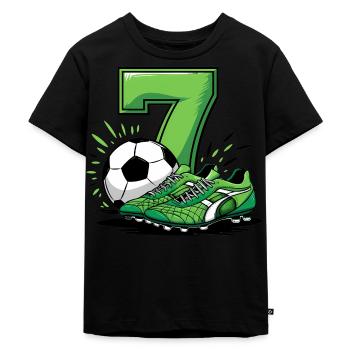 Football 7 years old - Kids Premium Organic T-Shirt - black - Front - Mikhail (115cm)