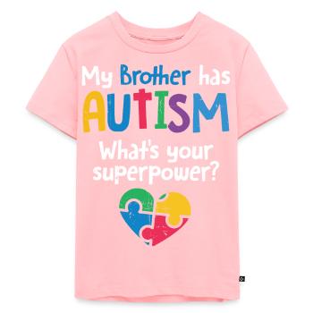 Autismus - Kinder Premium Bio T-Shirt - Rosa - Vorne - AI Model Kid Female (0cm)
