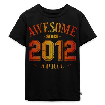 April 2012 - Birthday in April Awesome - Kids Premium Organic T-Shirt - black - Front - Mikhail (115cm)