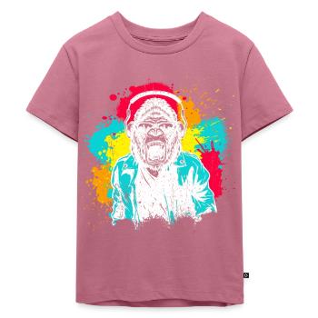 DJ Monkey Music Party Fun Lunettes De Soleil Monkey Headph - T-shirt Premium bio Enfant - mauve - Devant - Hailey (125cm)