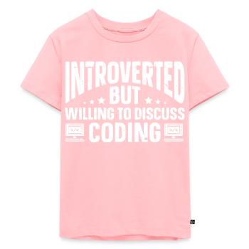 Cadeaux amusants pour les introvertis - T-shirt Premium bio Enfant - rose - Devant - AI Model Kid Female (0cm)