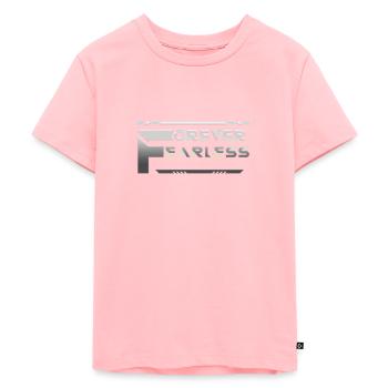 Voor altijd onverschrokken - Kinderen Premium Bio T-shirt - roze - Voor - AI Model Kid Female (0cm)