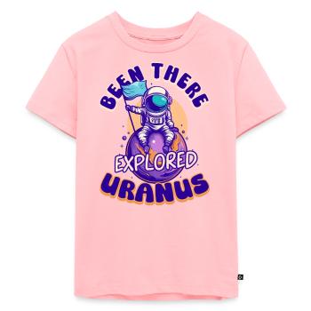 Uranus war dort, erkundete Uranus - Kinder Premium Bio T-Shirt - Rosa - Vorne - AI Model Kid Female (0cm)