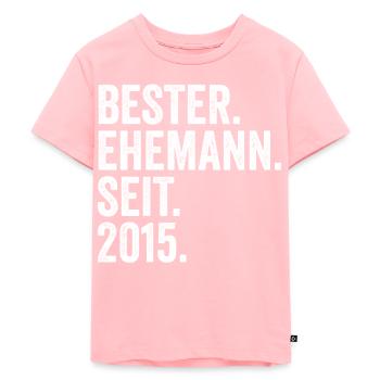 Valentine's Day Best Husband Since 2015 - Kids Premium Organic T-Shirt - rose - Front - AI Model Kid Female (0cm)