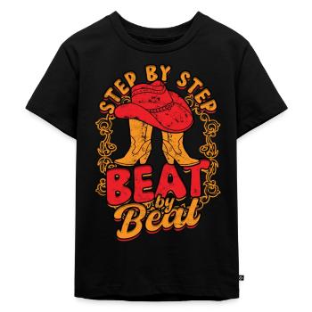 Line Dance Step By Step Beat by Beat - Kids Premium Organic T-Shirt - black - Front - Mikhail (115cm)