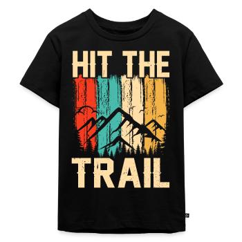 Coureur de montagne jogging en montagne - T-shirt Premium bio Enfant - noir - Devant - Mikhail (115cm)