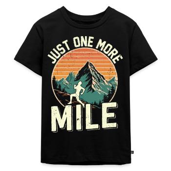 Coureur de montagne jogging en montagne - T-shirt Premium bio Enfant - noir - Devant - Mikhail (115cm)