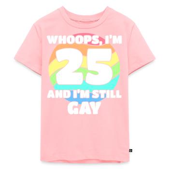 Lustige Gay Pride - 25. Geburtstag 25 BDay Lesben - Kinder Premium Bio T-Shirt - Rosa - Vorne - AI Model Kid Female (0cm)
