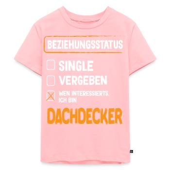 Roofer Relationship Status - Kids Premium Organic T-Shirt - rose - Front - AI Model Kid Female (0cm)