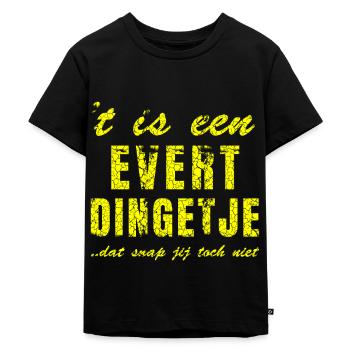 Personalisierte Geschenke für Evert - Kinder Premium Bio T-Shirt - Schwarz - Vorne - Mikhail (115cm)