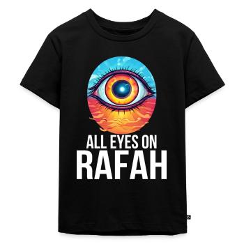 ALL EYES ON RAFAH - Gaza Demo Free Palestina - Kids Premium Organic T-Shirt - black - Front - Mikhail (115cm)