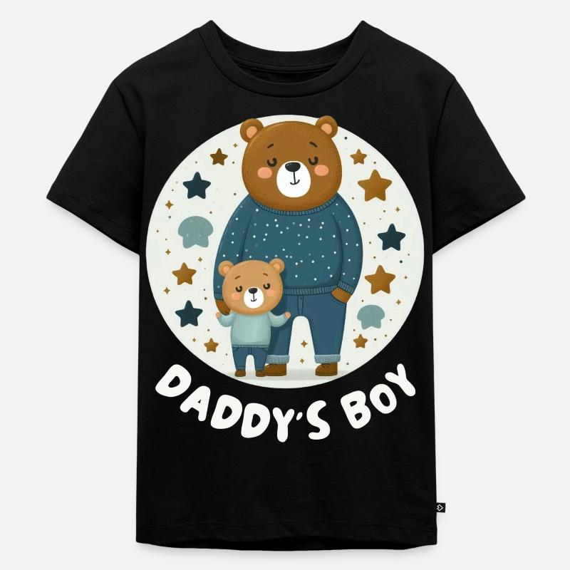 Le garçon à papa - T-shirt Premium bio Enfant - noir