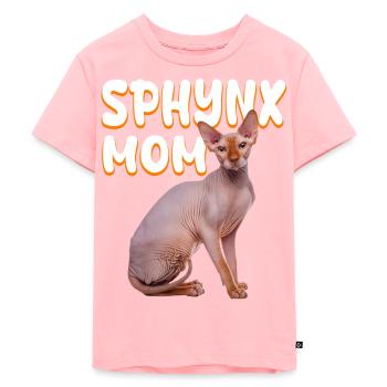 Sphynx Katzen Mama, Katzenliebhaber Nacktkatze - Kinder Premium Bio T-Shirt - Rosa - Vorne - AI Model Kid Female (0cm)