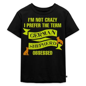 Berger allemand JE NE SUIS PAS FOU ALLEMAND - T-shirt Premium bio Enfant - noir - Devant - Mikhail (115cm)