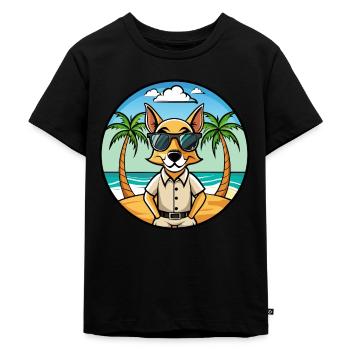 Lunettes de soleil Braque Saint Germain Dog Breed Cartoon - T-shirt Premium bio Enfant - noir - Devant - Mikhail (115cm)