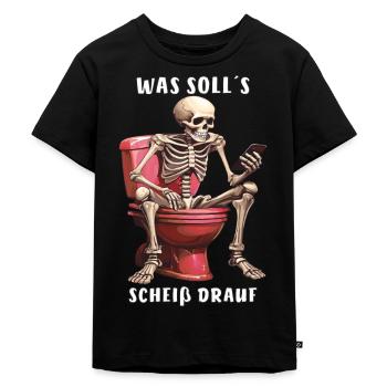 SQUELETTE QU’EST-CE QUE C’EST QUE CE - T-shirt Premium bio Enfant - noir - Devant - Mikhail (115cm)
