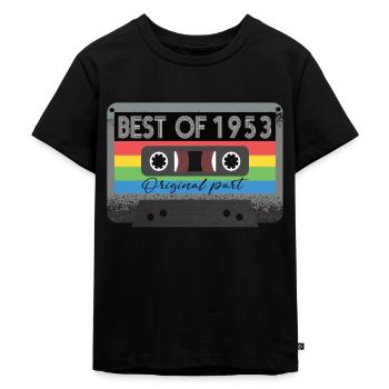 Best Of 1953 Vintage Cassette Retro Birthday - Kids Premium Organic T-Shirt - black - Front - Mikhail (115cm)