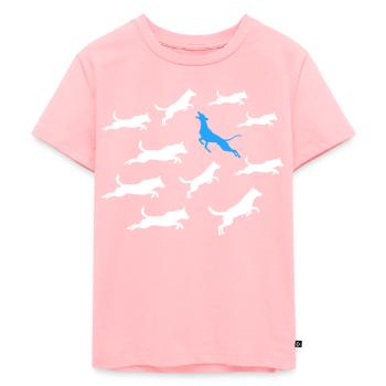 À contre-courant Individualité et style Chiens - T-shirt Premium bio Enfant - rose - Devant - AI Model Kid Female (0cm)