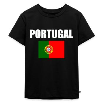 Portugal - Kids Premium Organic T-Shirt - black - Front - Mikhail (115cm)