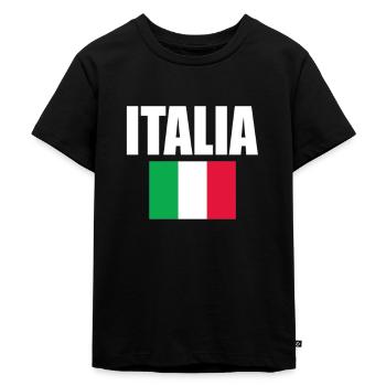 Italia - Kids Premium Organic T-Shirt - black - Front - Mikhail (115cm)