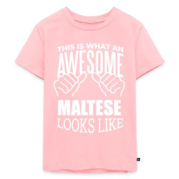 Malta - Kinder Premium Bio T-Shirt - Rosa - Vorne - AI Model Kid Female (0cm)