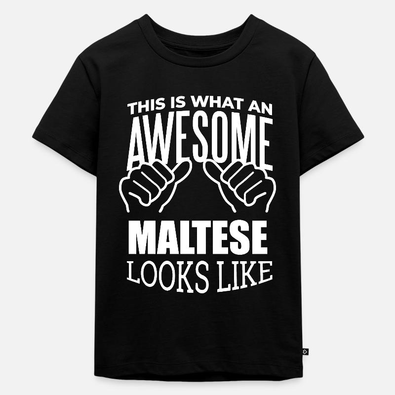 Malta - Kinder Premium Bio T-Shirt - Schwarz