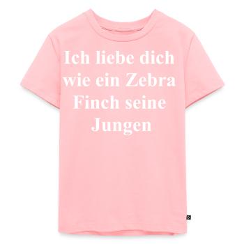Personalisiertes Zebra Finch Geschenk - Kinder Premium Bio T-Shirt - Rosa - Vorne - AI Model Kid Female (0cm)