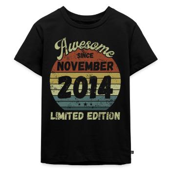 Awesome since November 2014 - Geburtstag - Kinder Premium Bio T-Shirt - Schwarz - Vorne - Mikhail (115cm)