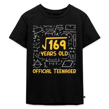 Teenager Teenie Teen Teens Teeny Geschenk - Kinder Premium Bio T-Shirt - Schwarz - Vorne - Mikhail (115cm)