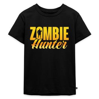 Zombie Zombie-Jäger Zombieapokalypse Geschenk - Kinder Premium Bio T-Shirt - Schwarz - Vorne - Mikhail (115cm)