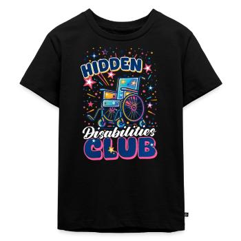 Invisible Disability Hidden Disabilities Club - Kids Premium Organic T-Shirt - black - Front - Mikhail (115cm)