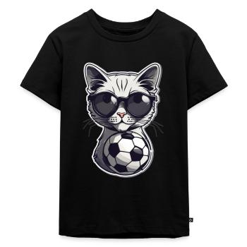 Football Cat Allemagne Fan Jersey Fan Merchandise - T-shirt Premium bio Enfant - noir - Devant - Mikhail (115cm)