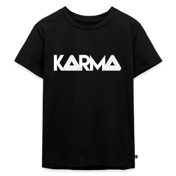 Karma - Kinder Premium Bio T-Shirt - Schwarz - Vorne - Mikhail (115cm)