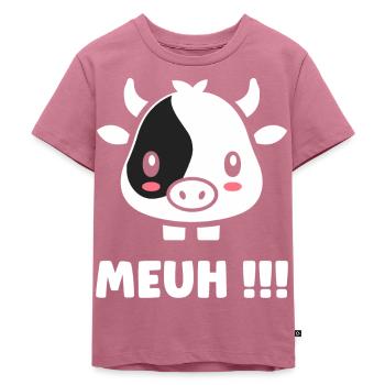 cow - Kids Premium Organic T-Shirt - mauve - Front - Hailey (125cm)