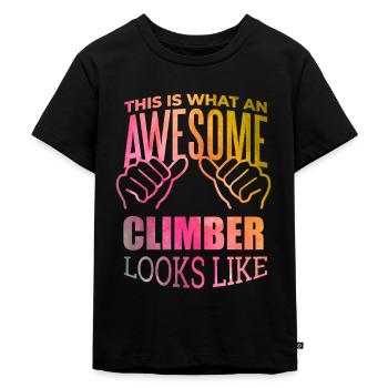 escalade - T-shirt Premium bio Enfant - noir - Devant - Mikhail (115cm)