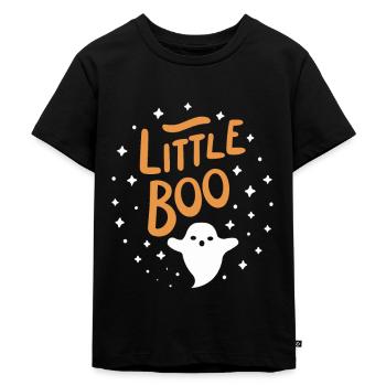 Kleiner Buh, frohes Halloween - Kinder Premium Bio T-Shirt - Schwarz - Vorne - Mikhail (115cm)