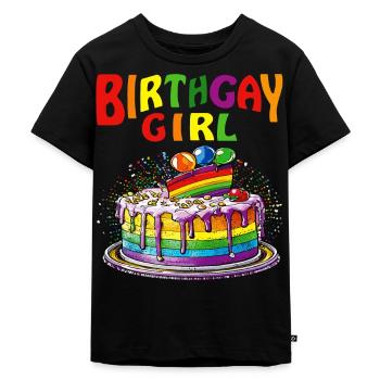 TORTE BIRTHGAY GIRL - Kinder Premium Bio T-Shirt - Schwarz - Vorne - Mikhail (115cm)