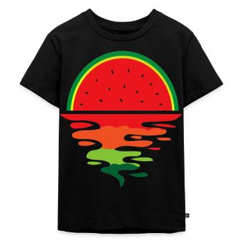 Watermelon Sunset - Kinder Premium Bio T-Shirt - Schwarz - Vorne - Mikhail (115cm)