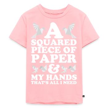 Origami Master Papier Falten Papierkranich Japan - Kinder Premium Bio T-Shirt - Rosa - Vorne - AI Model Kid Female (0cm)
