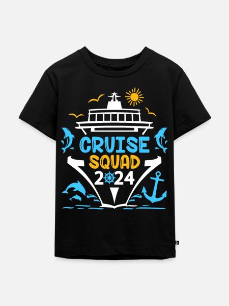 Kreuzfahrtkommando Schiffsreise 2024 - Kinder Premium Bio T-Shirt - Schwarz