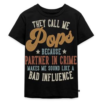 Ils m’appellent Pops Funny Father’s Day Pops - T-shirt Premium bio Enfant - noir - Devant - Mikhail (115cm)