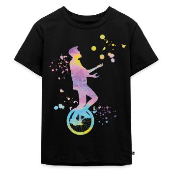 Unicyclist unicycle unicycle - Kids Premium Organic T-Shirt - black - Front - Mikhail (115cm)