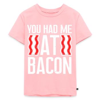 Tu m’as eu au bacon - T-shirt Premium bio Enfant - rose - Devant - AI Model Kid Female (0cm)