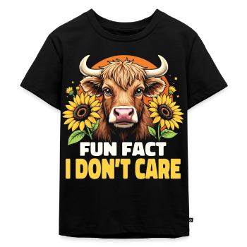 Schottisches Hochlandrind Highland Cow Hochlandkuh - Kinder Premium Bio T-Shirt - Schwarz - Vorne - Mikhail (115cm)