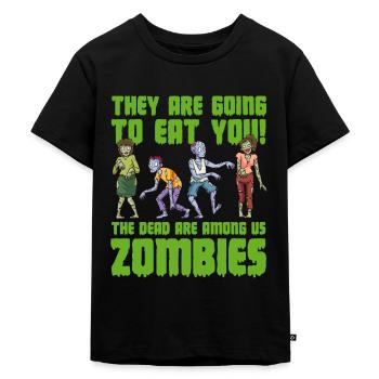 Zombie Zombie Chasseur de Zombie Apocalypse Cadeau - T-shirt Premium bio Enfant - noir - Devant - Mikhail (115cm)