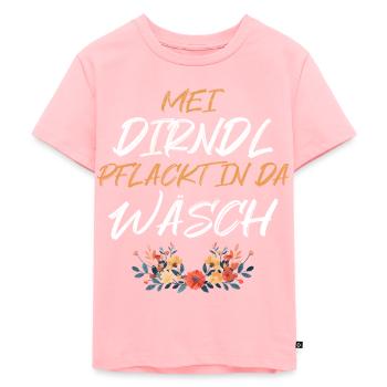 Today without Dirndl Replacement Dirndl Women - Kids Premium Organic T-Shirt - rose - Front - AI Model Kid Female (0cm)