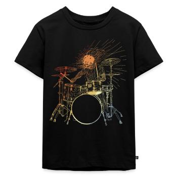 Batteur Look Vintage - T-shirt Premium bio Enfant - noir - Devant - Mikhail (115cm)