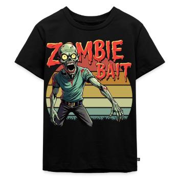 Halloween Zombie Design - Kinder Premium Bio T-Shirt - Schwarz - Vorne - Mikhail (115cm)